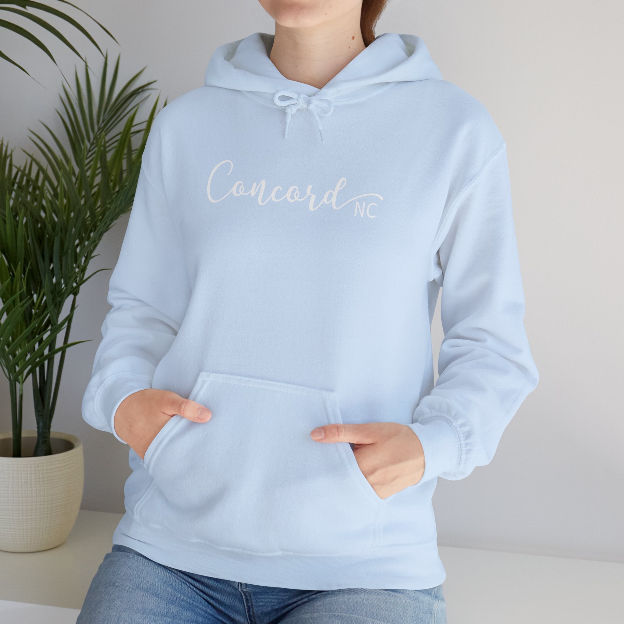 Concord North Carolina NC State Cursive Hoodie