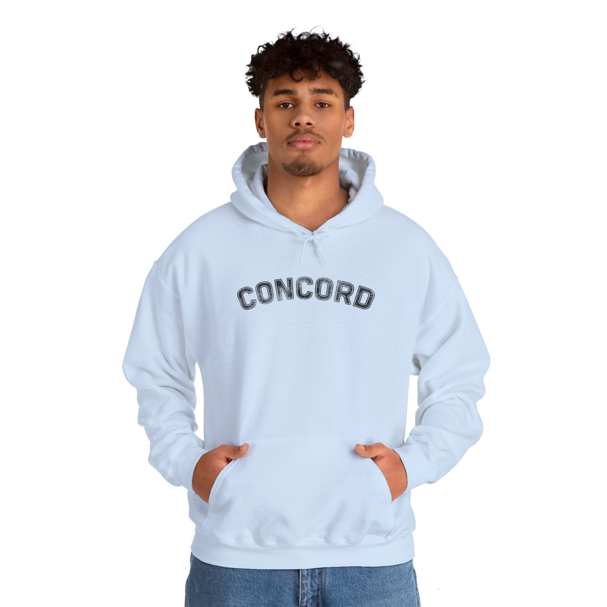 Concord North Carolina NC Curved Font Hoodie