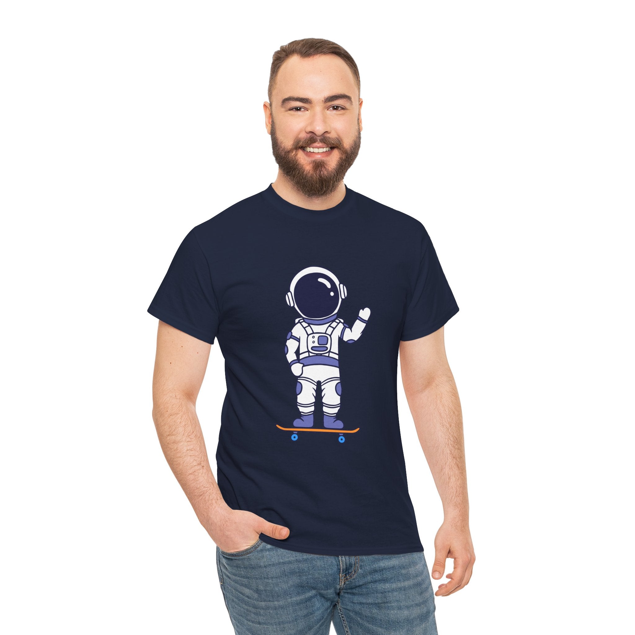 Astronaut Skateboarding Mens Womens Unisex T-Shirt