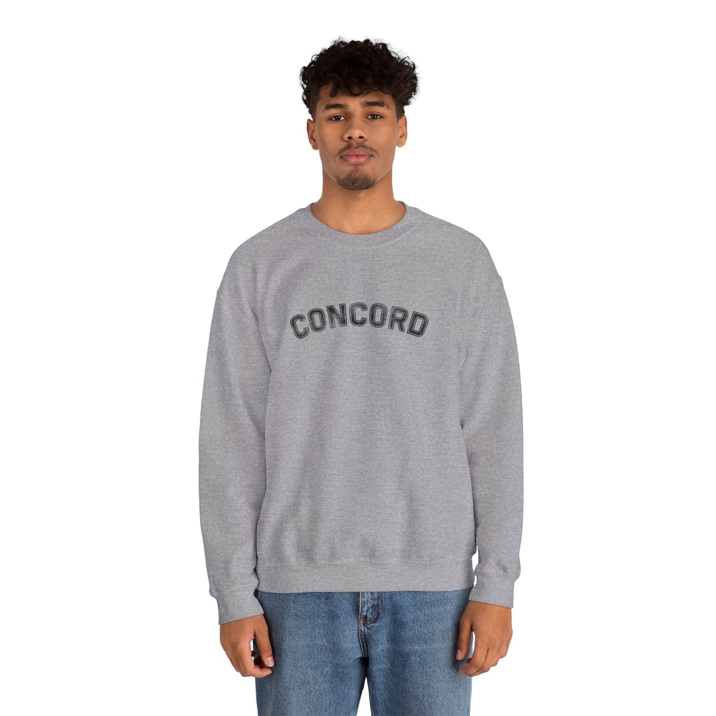 Concord North Carolina NC Curved Crewneck Sweatshirt