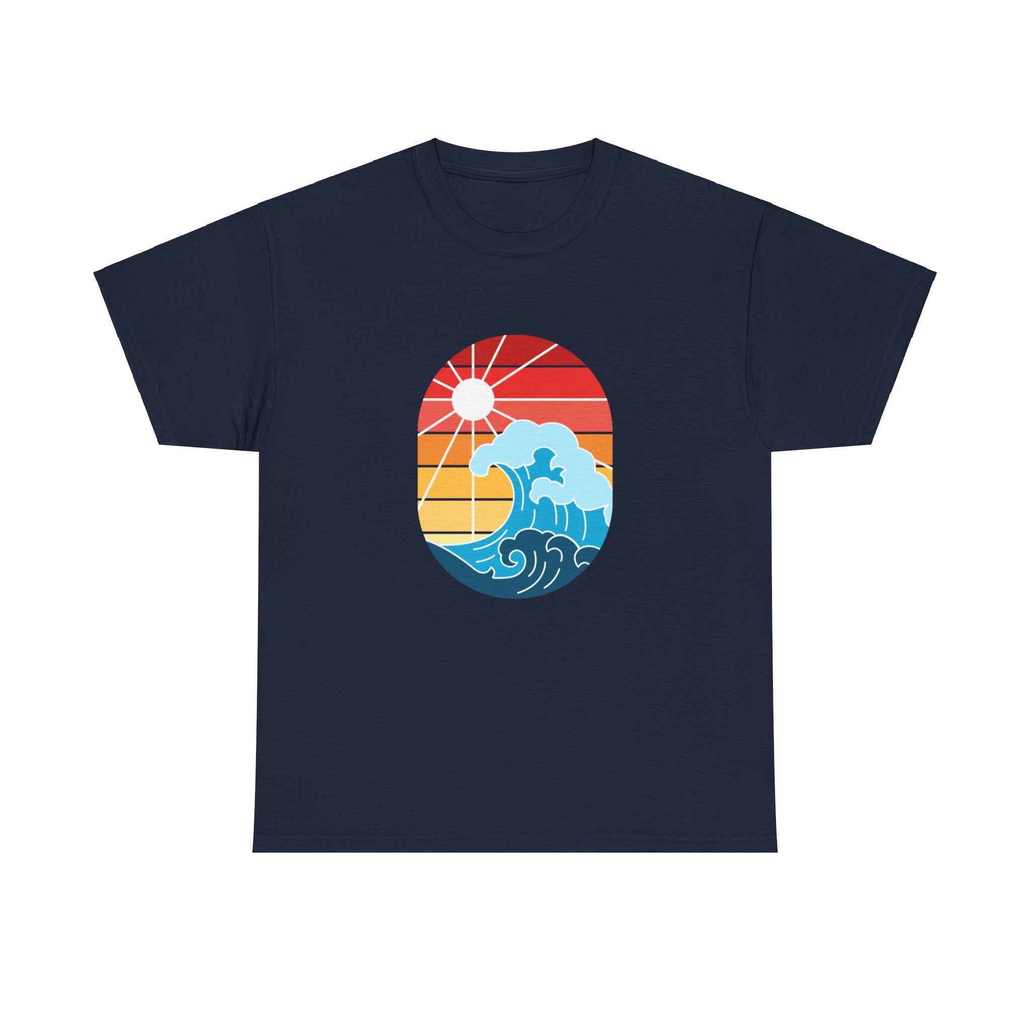 Wave Ocean Sunset Unisex Graphic Novelty Shirt Tee