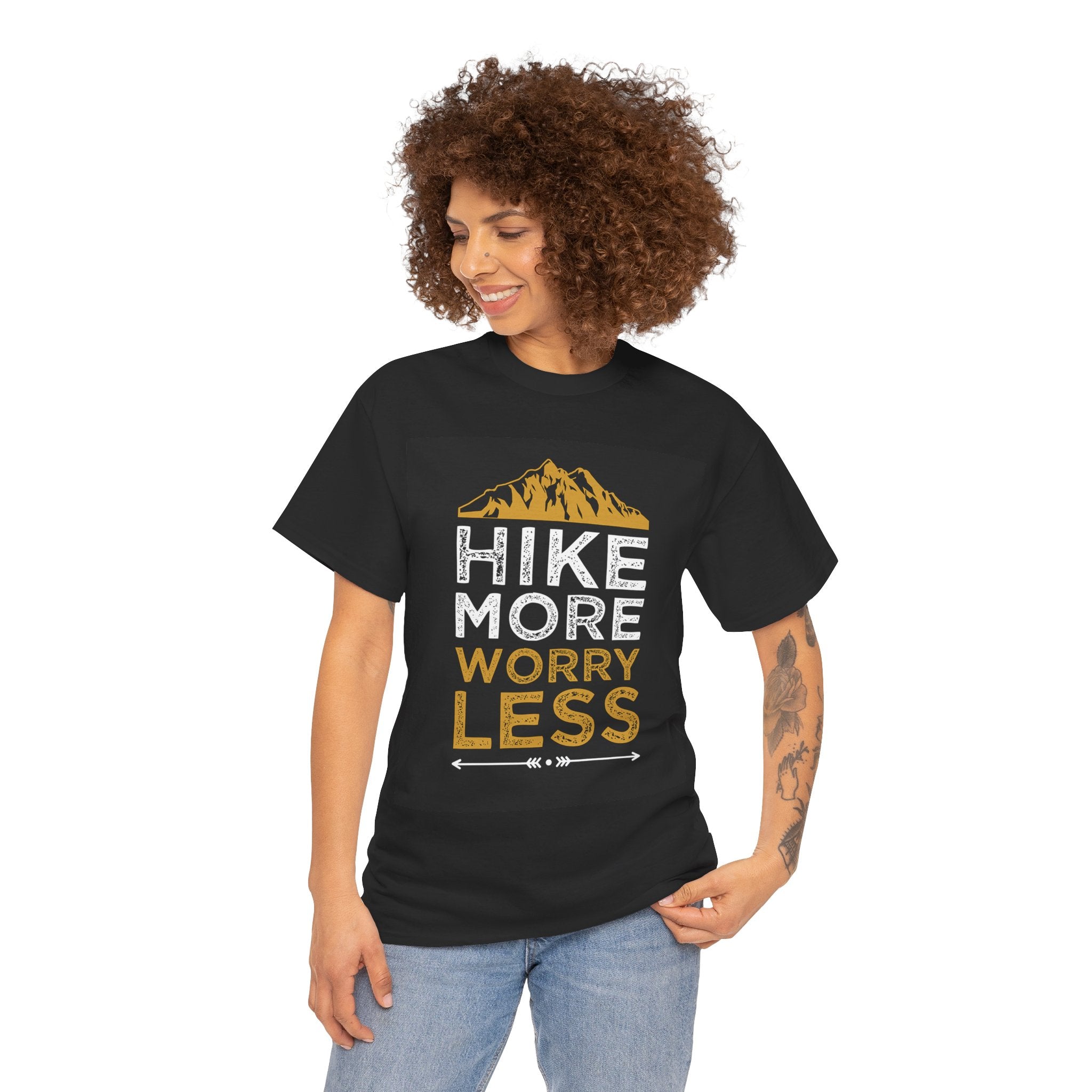 Hike More Worry Less Camping Outdoor Unisex Tee T-Shirt