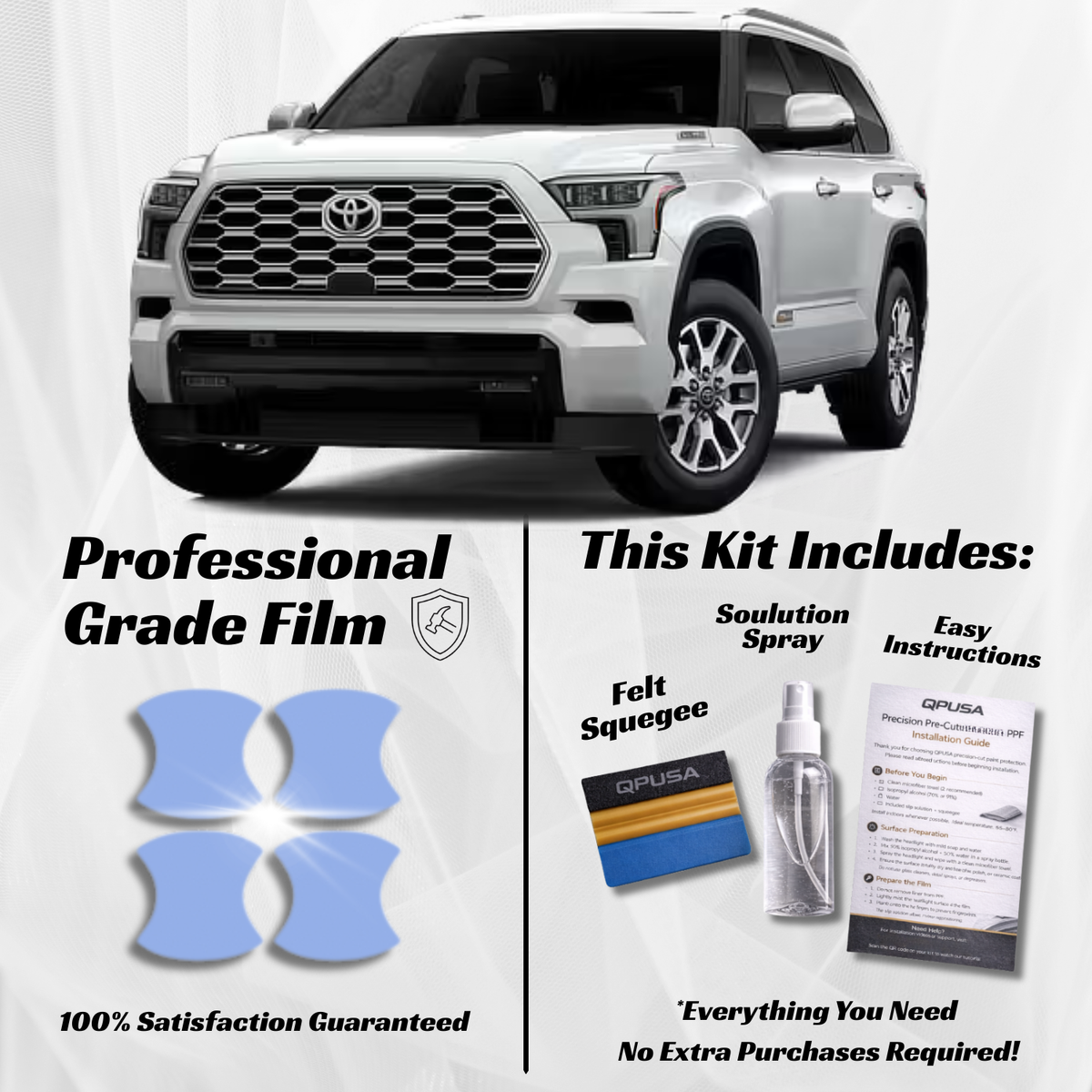 Toyota Sequoia (2023-2026) Door Handle Guards PPF Protection Kit - Pre-Cut
