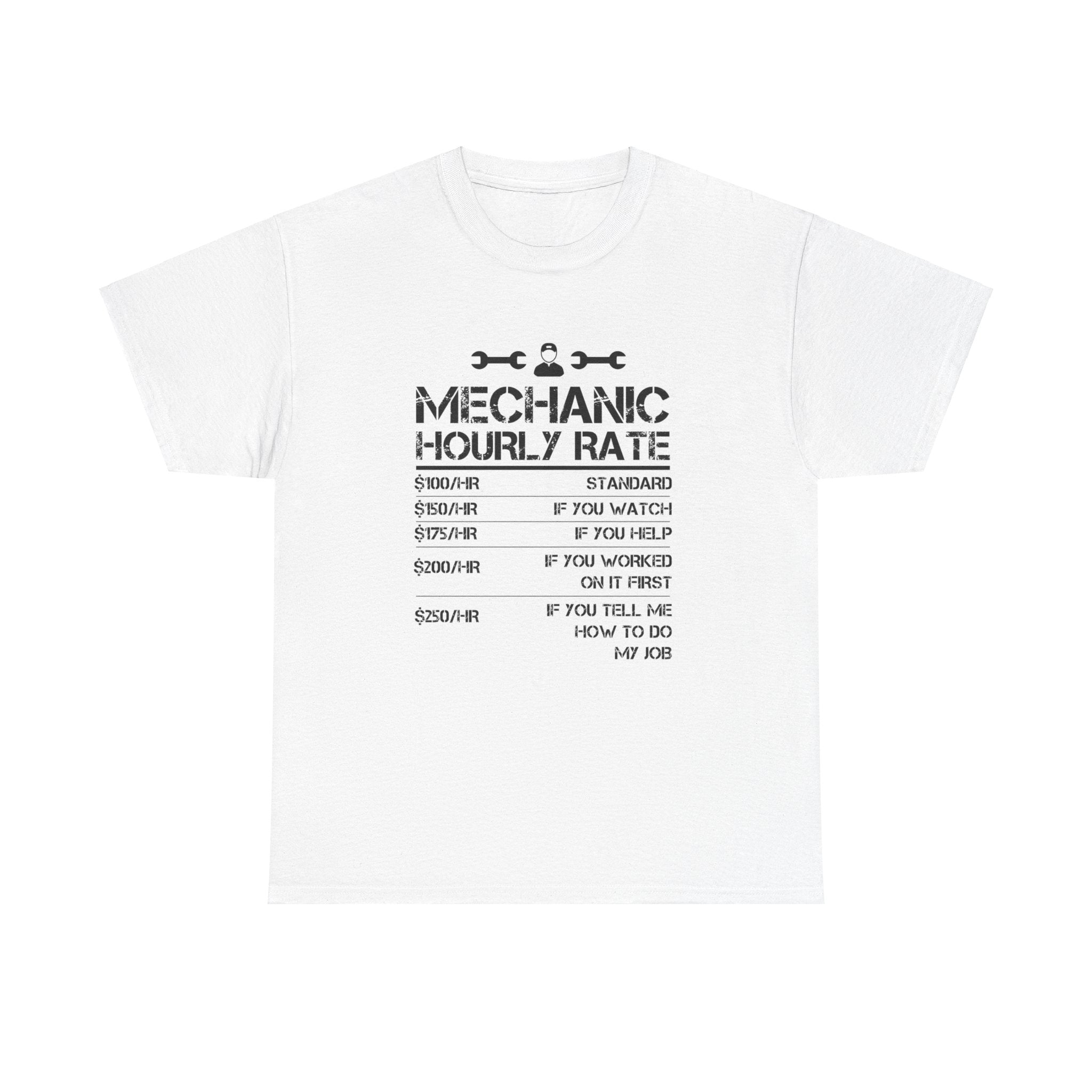 Mechanic Hourly Rate Meme Funny Auto Unisex Mens T-Shirt