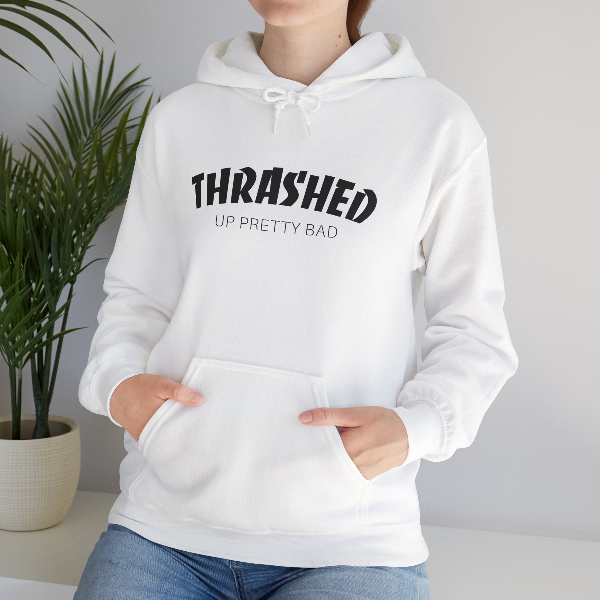 Funny Thrashed Up Pretty Bad Skateboarding Unisex Hoodie