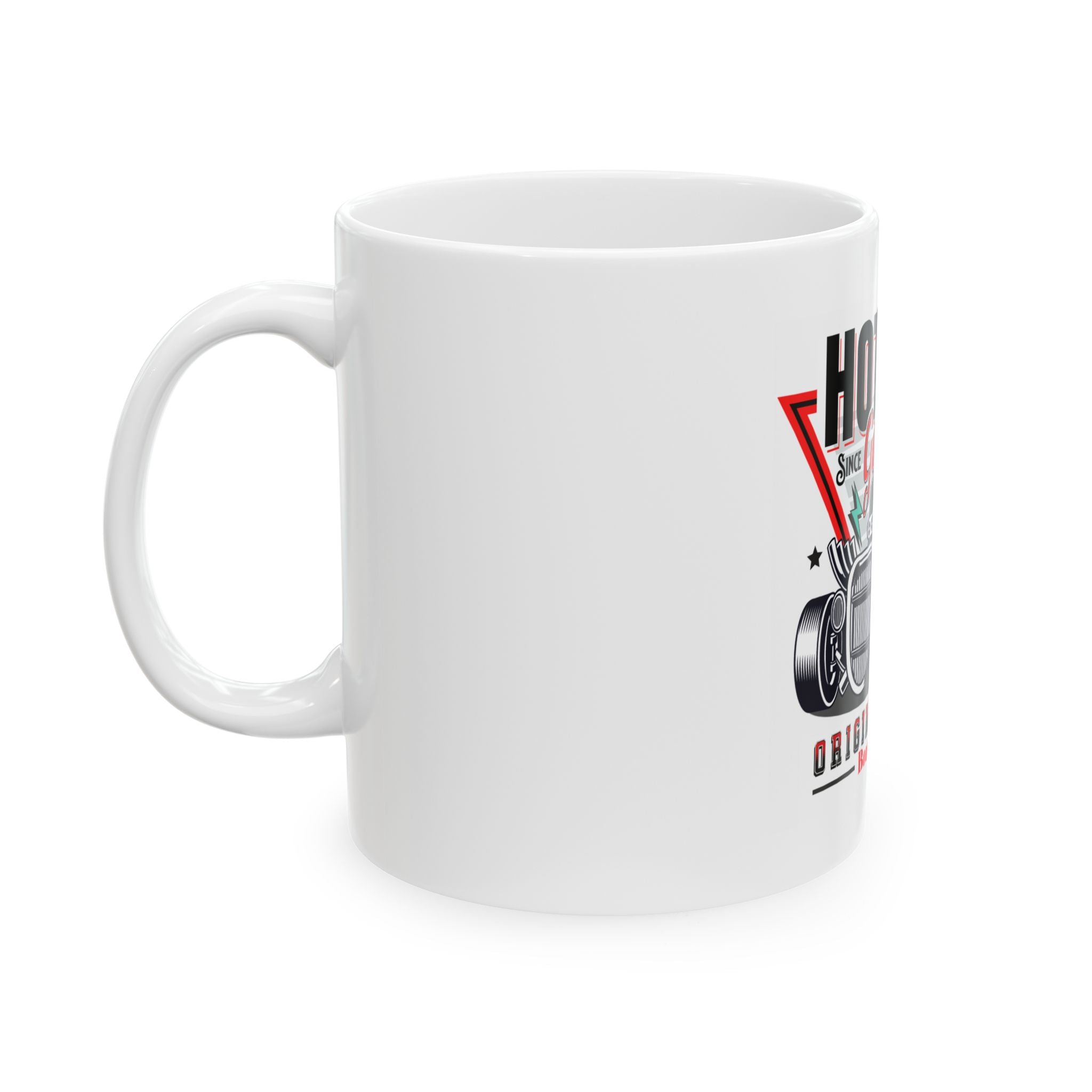 Old-School Hot Rod Muscle Car Mechanic Novelty Ceramic Coffee Mug