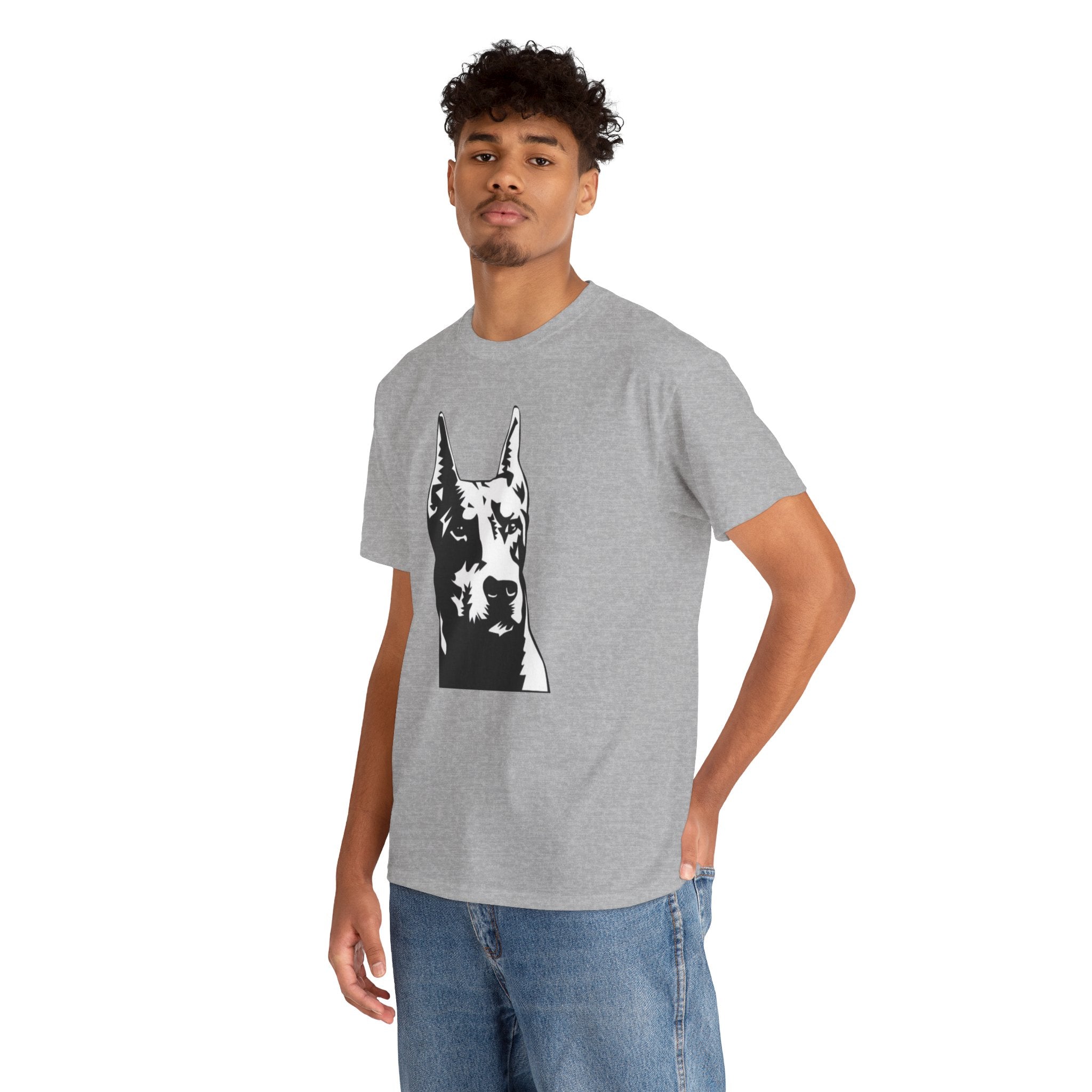 Doberman Dog Lover Cute Unisex Heavy Cotton Tee