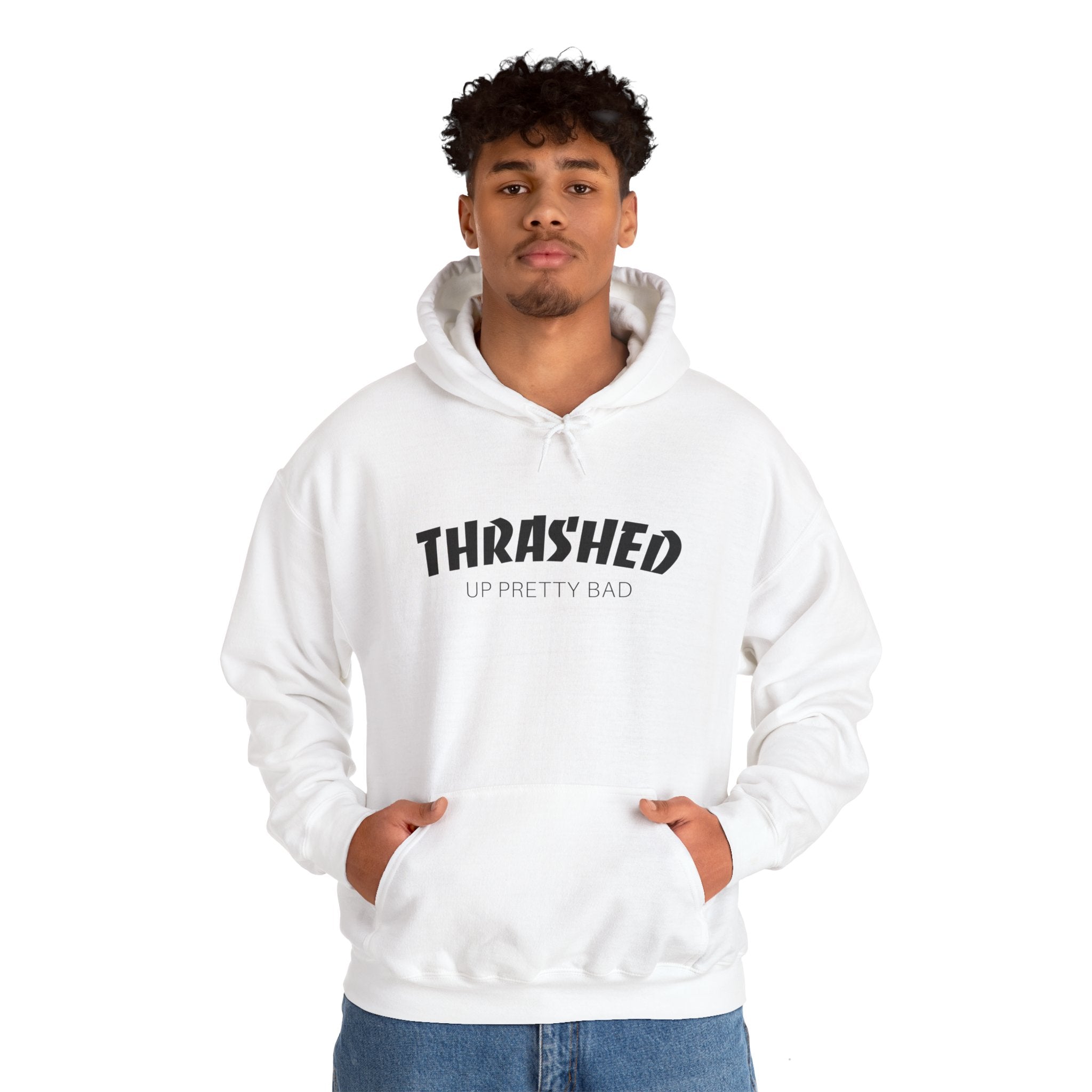 Funny Thrashed Up Pretty Bad Skateboarding Unisex Hoodie