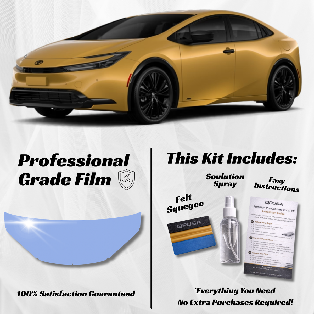 Toyota Prius (2023-2026) Partial Hood PPF Protection Kit - Pre-Cut