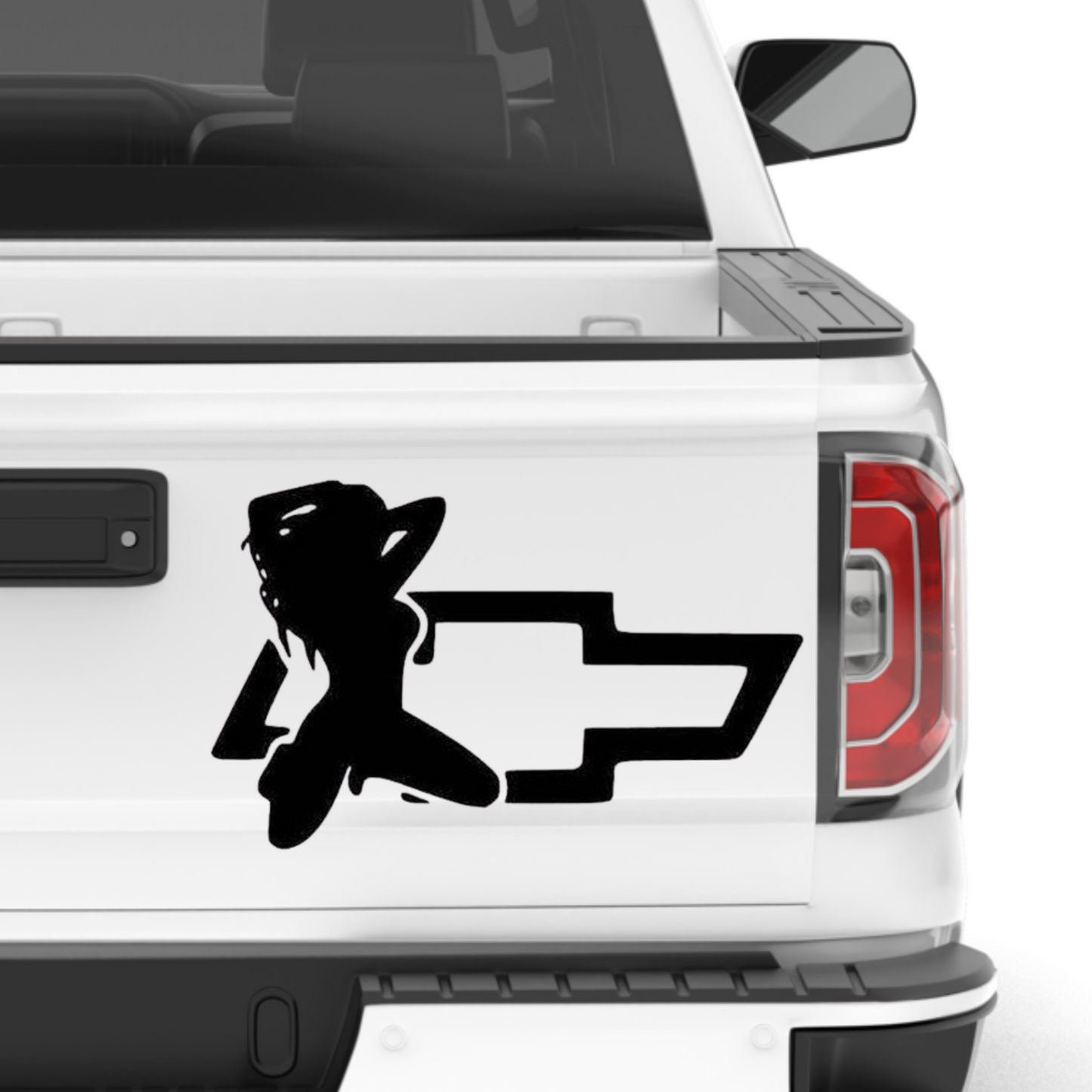 Sexy Chevy Logo Women Vinyl 24" Decal Sticker