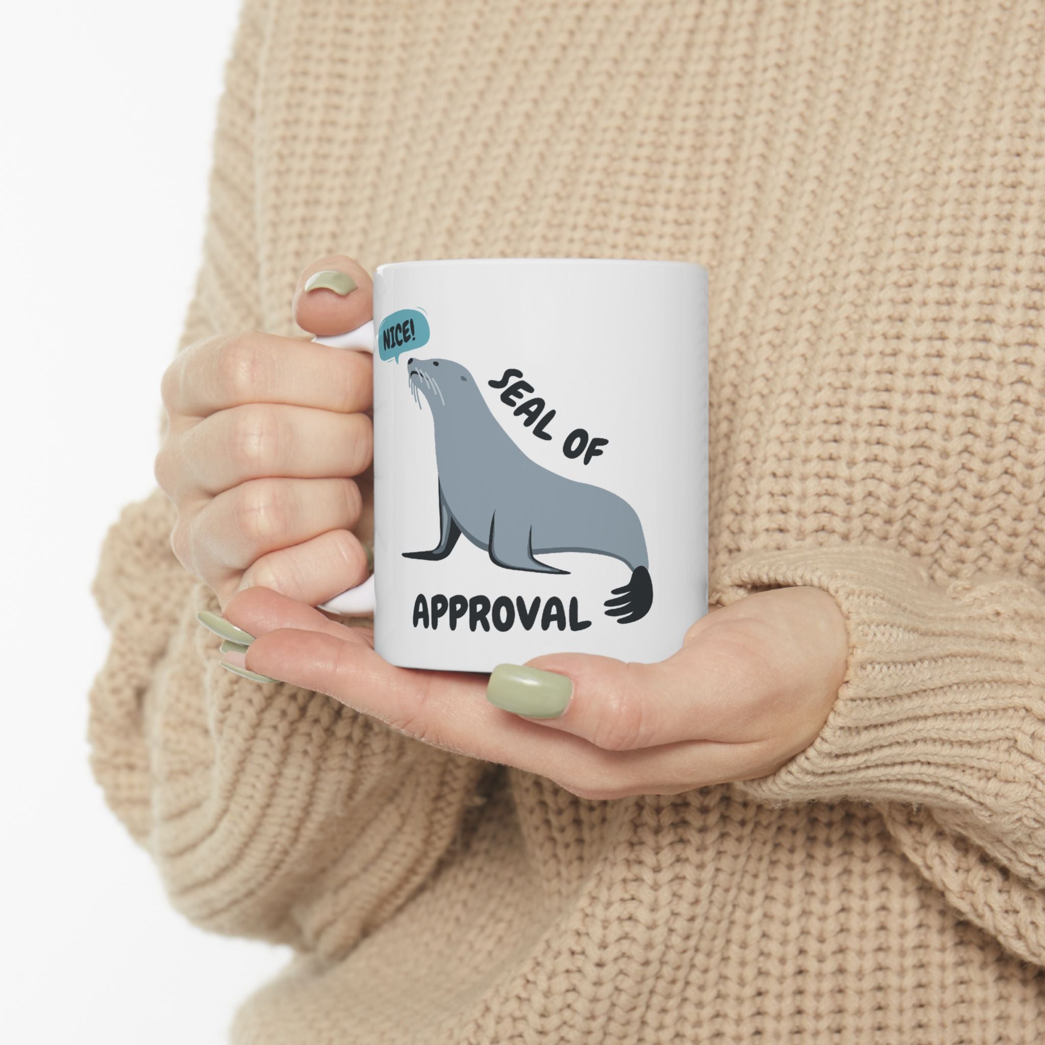 Seal of Approval Funny Cute Ceramic Coffee Mug