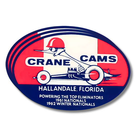 VINTAGE Crane Cams NHRA drag racing funny  Hot Rod decal sticker -  3