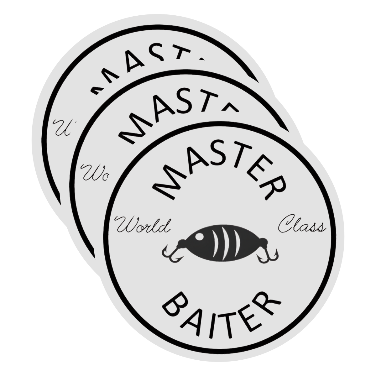 Master Baiter Fishing Outdoor Sticker Funny Decal Car Laptop Hardhat -