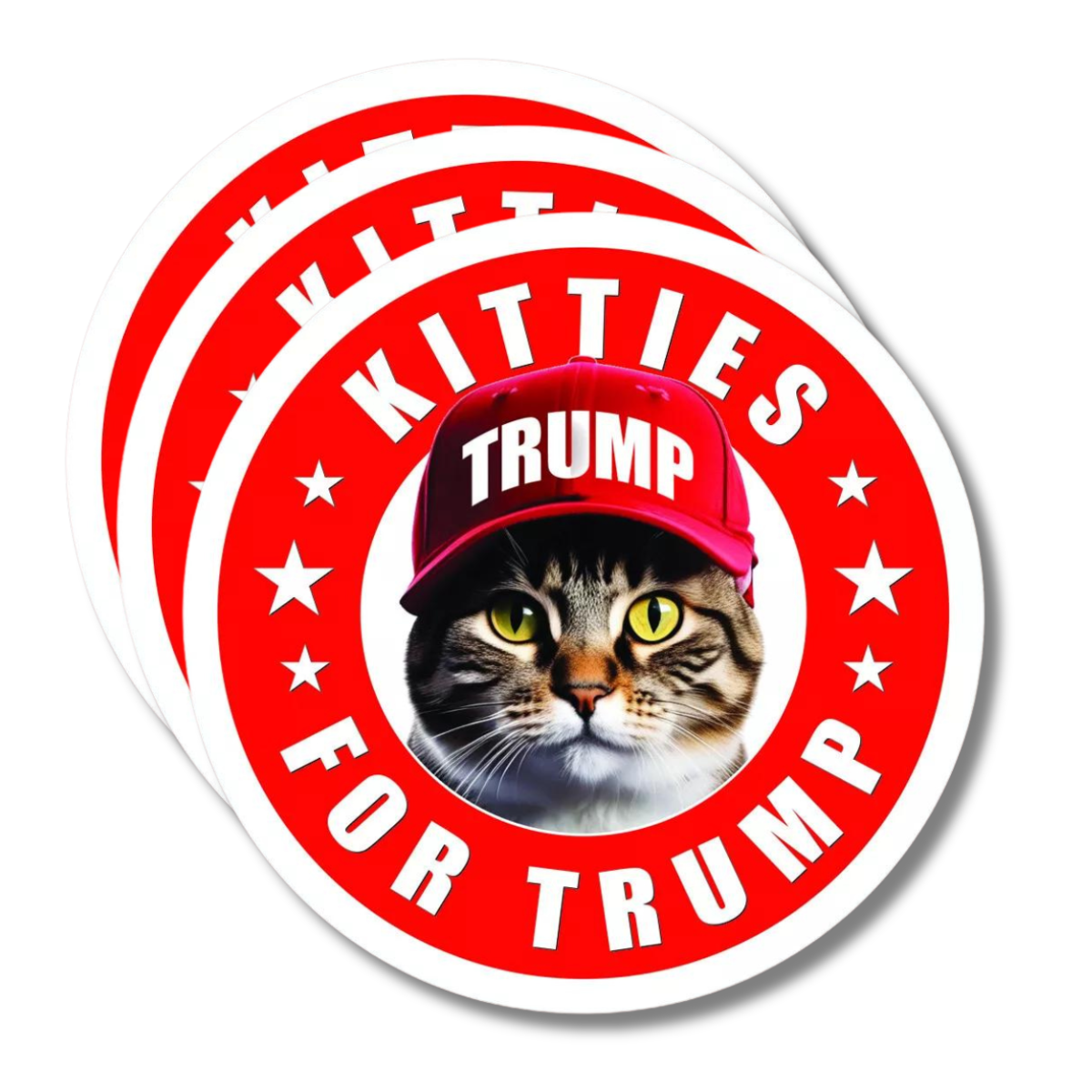 Cats For Trump sticker Kitties Car Bumper Funny Vinyl Decal Hard Hat -