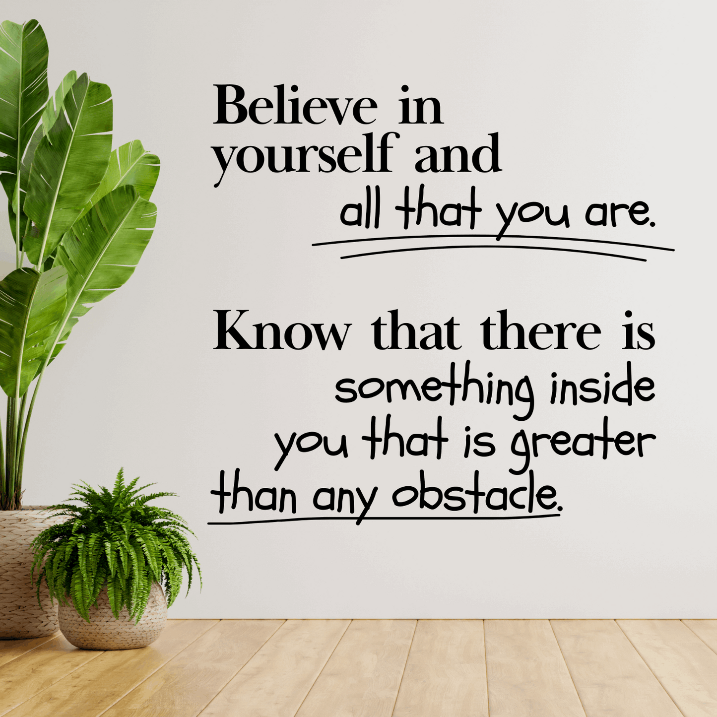 Believe Motivational Entrepreneur Gym Office Quote Vinyl Wall Decal