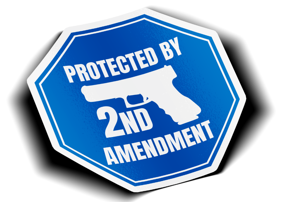 Protected By 2nd Amendment Gun Rights NRA Vinyl Sticker 3-Pack