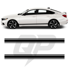 Honda Accord Triple Side Stripe Decals - 3-Stripe Rocker Panel Kit Set of 2 (2018-2022)