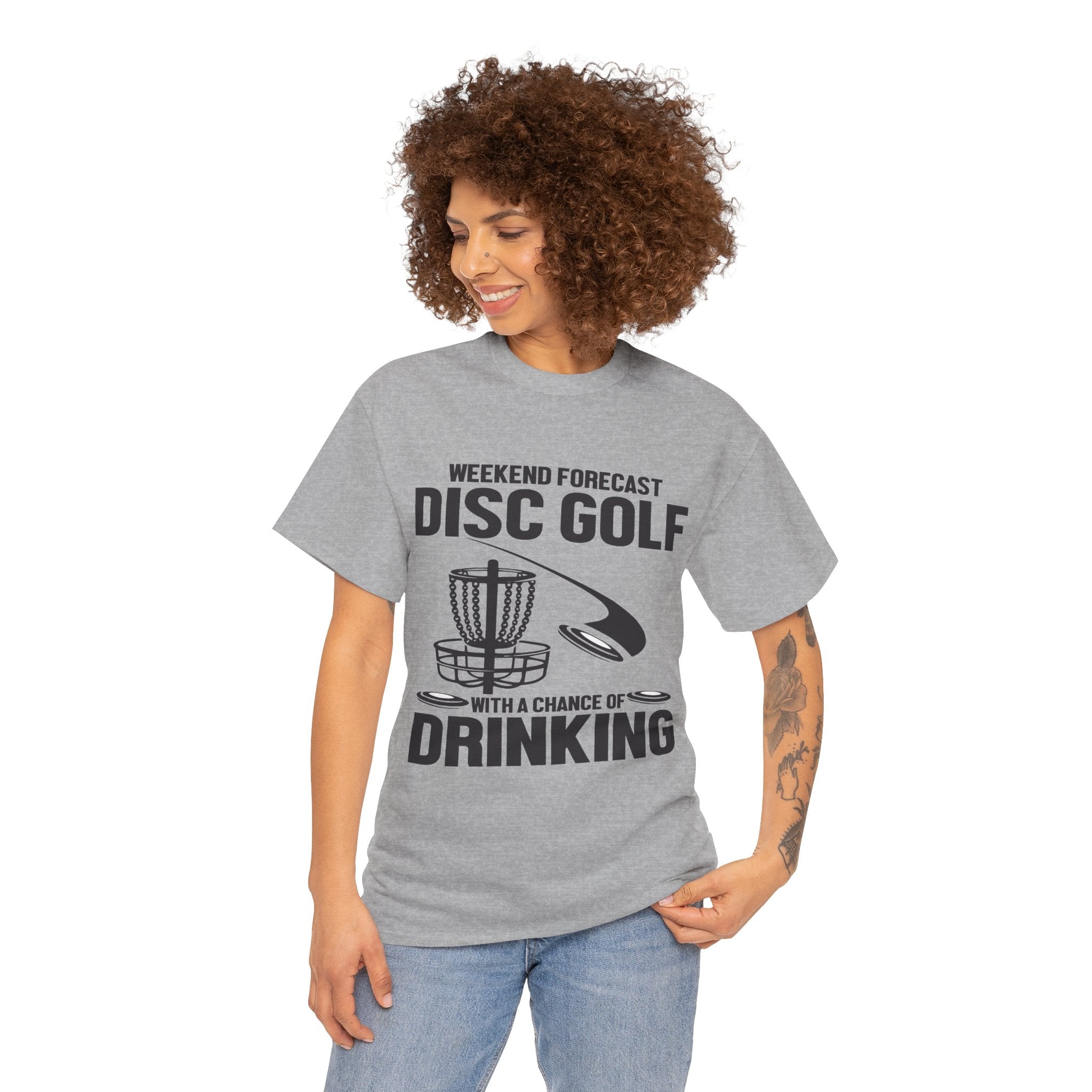 Funny Disc Golf Drinking Unisex Graphic Novelty T-Shirt