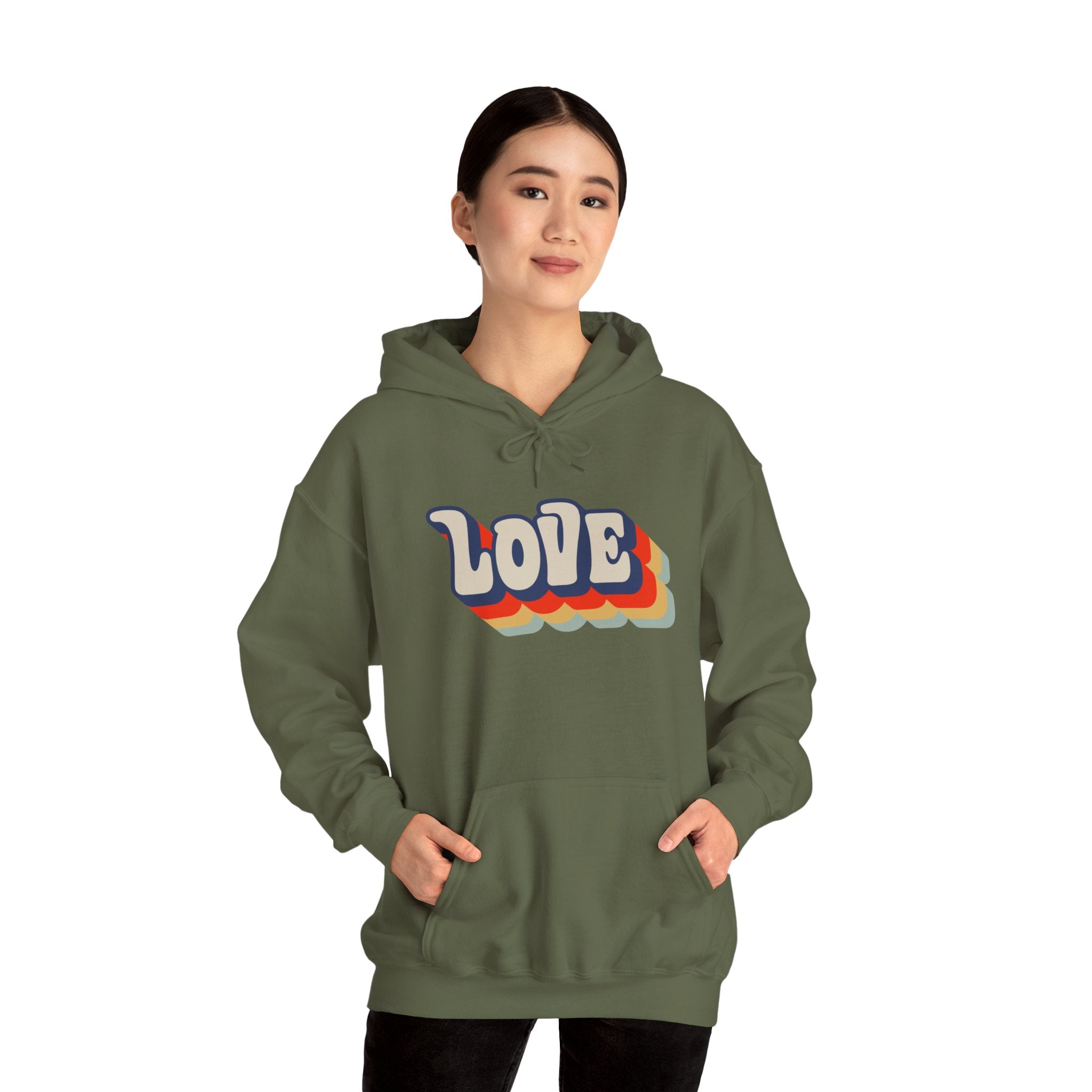 Love Retro Vintage Unisex Hoodie