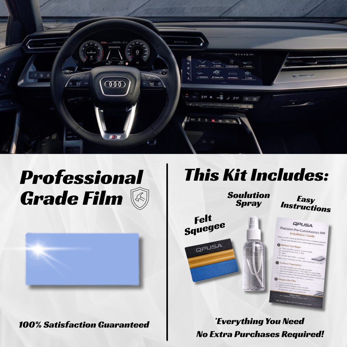 Audi A3 (2022-2026) Infotainment Screen Protector - PPF Film