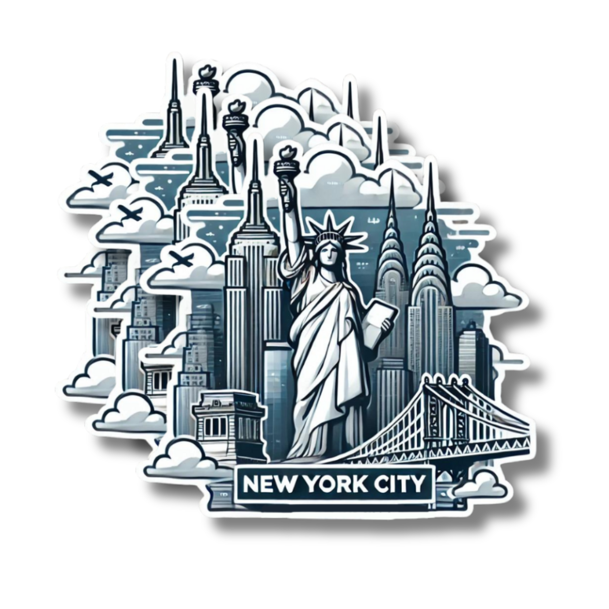 New York City Souvenir Bumper Stickers - 3 Pack