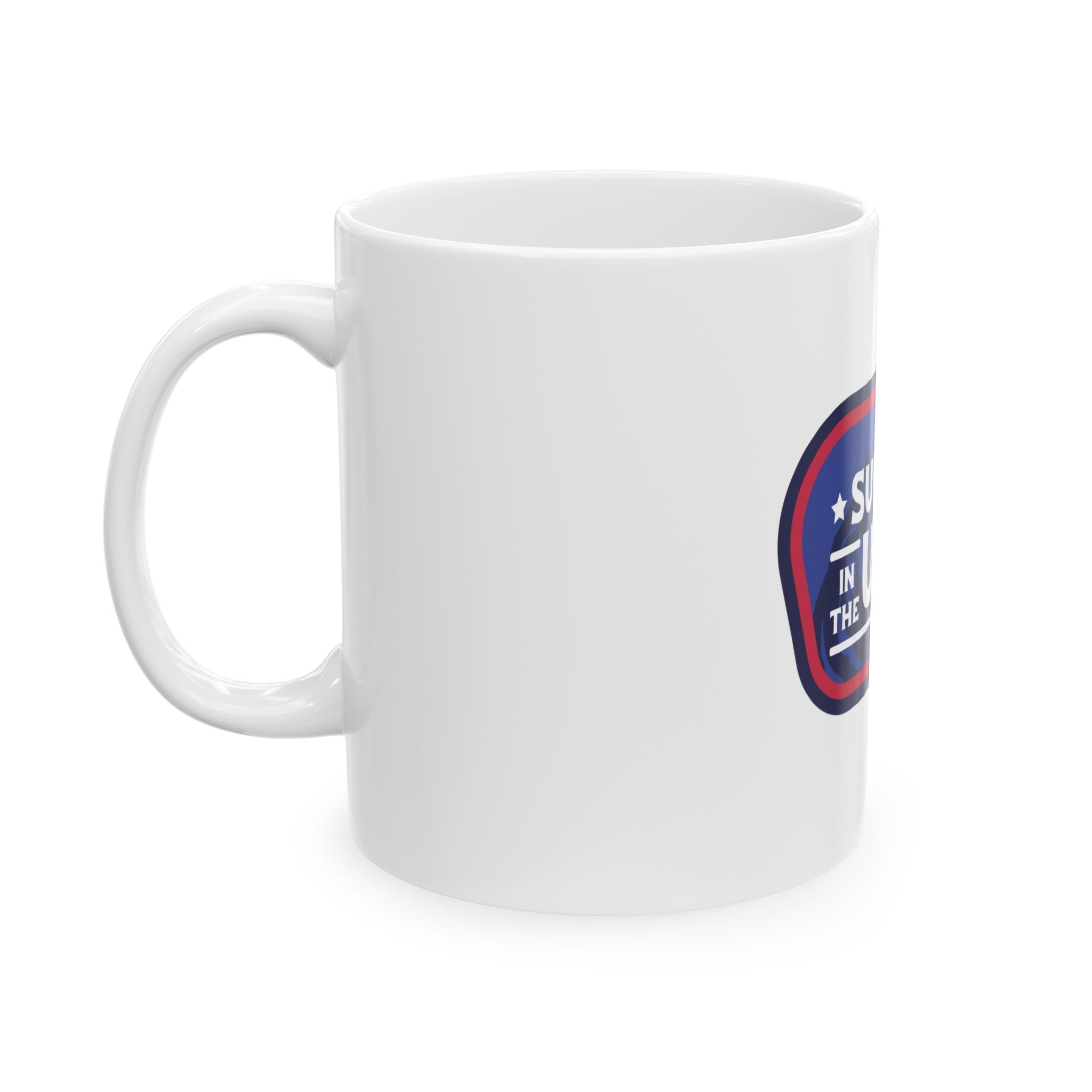 Surfing USA Retro Graphic Novelty Ceramic Coffee Mug