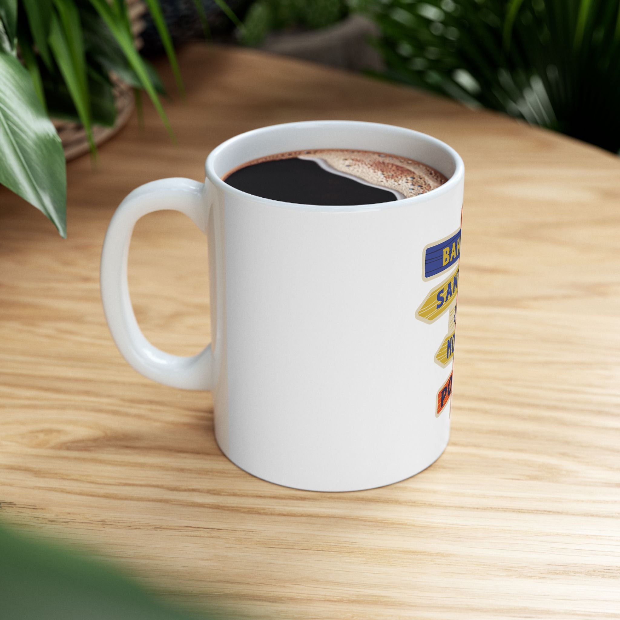 Retro Graphic Novelty Ceramic Coffee Mug