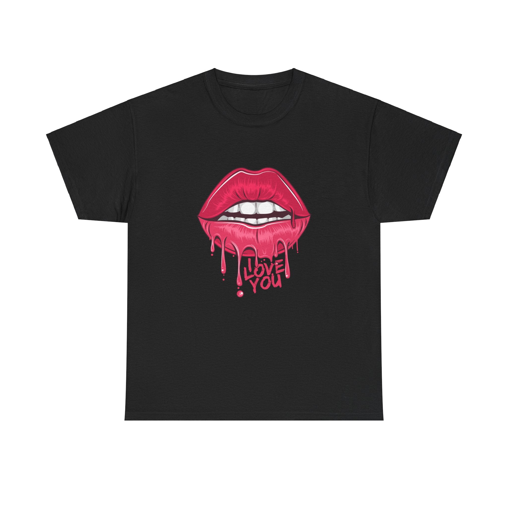 Lips Mouth I Love You Unisex Graphic Novelty T-Shirt