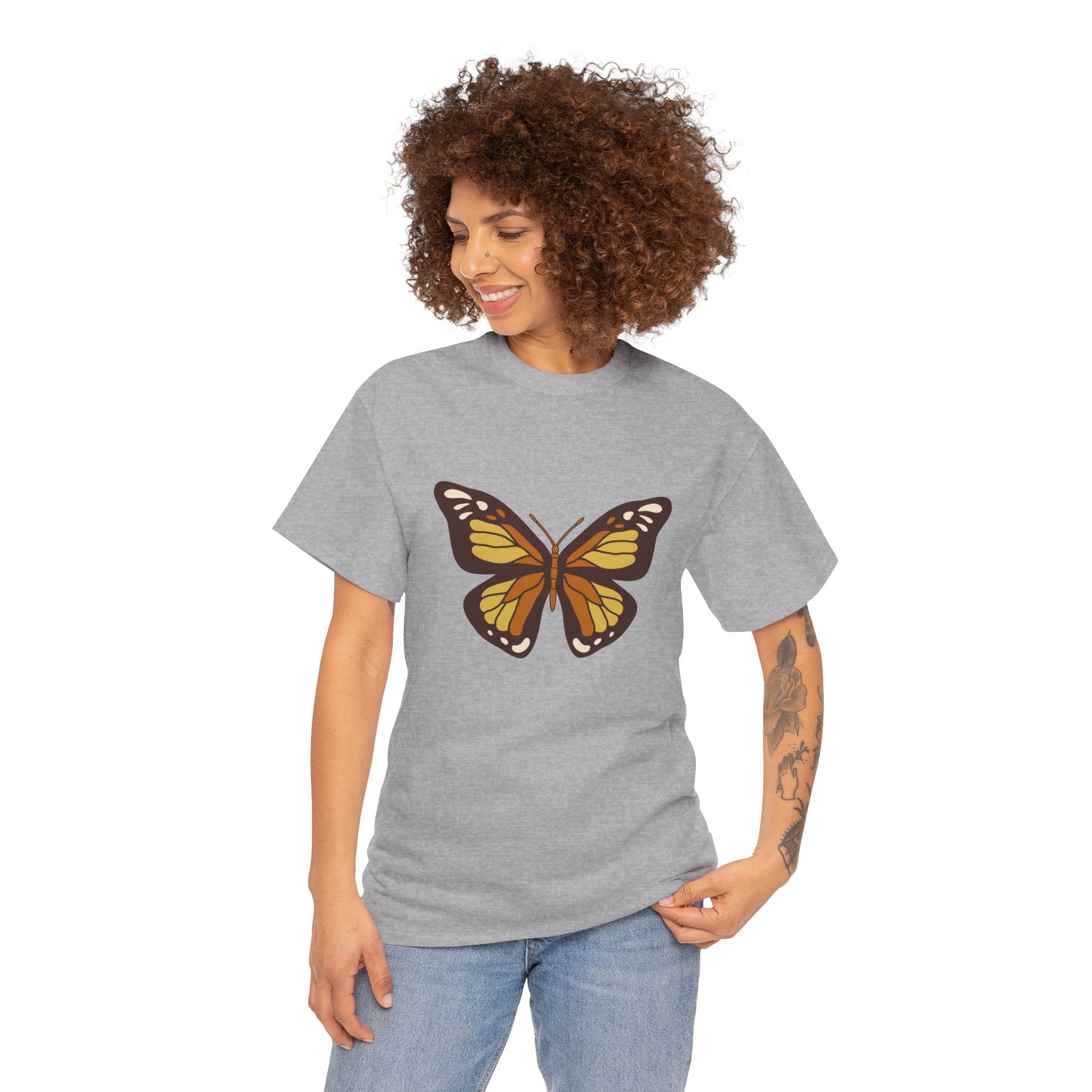 Cute Boho Retro Butterfly Unisex Graphic Novelty Shirt Tee