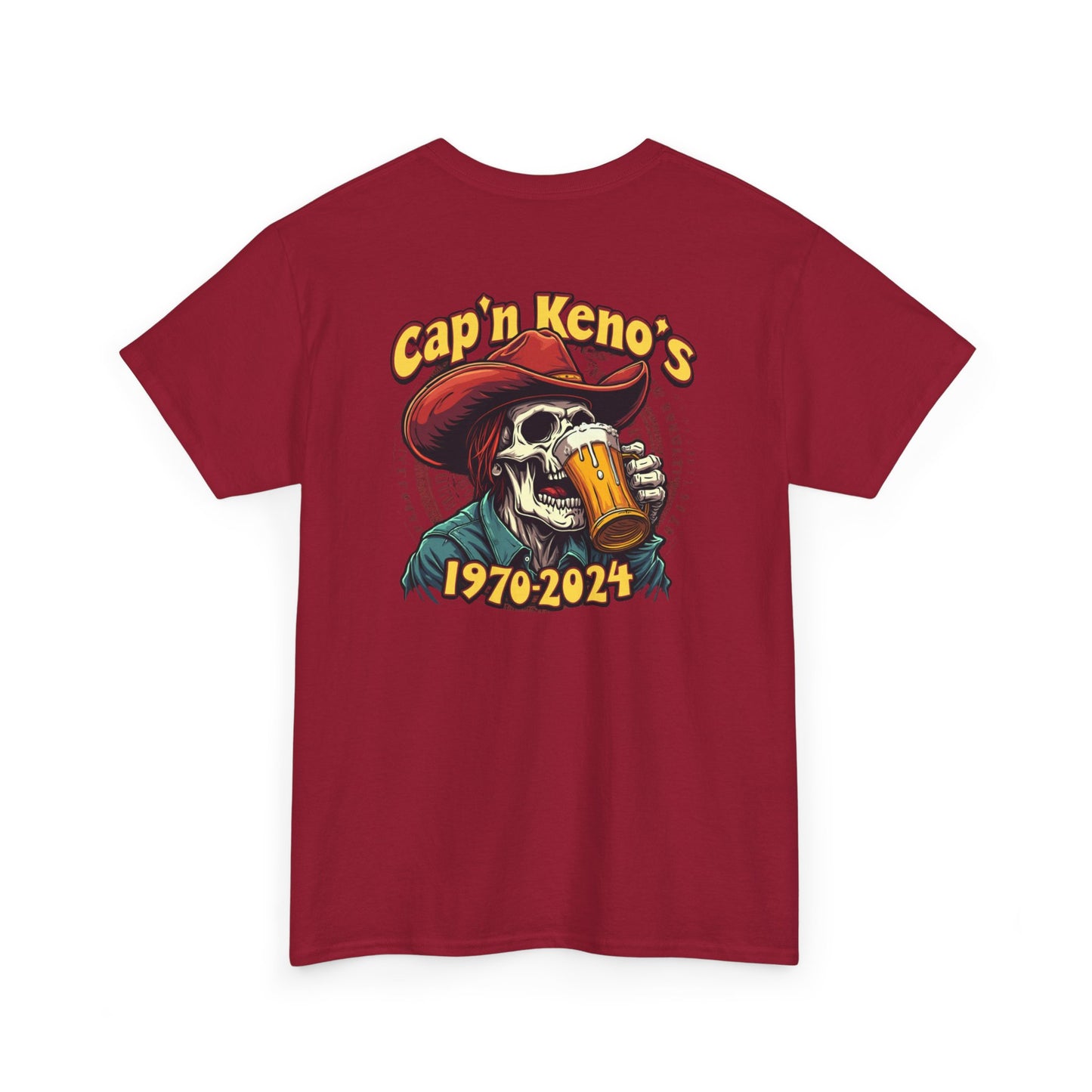 Cap'n Kenos Vintage Skull Graphic T-Shirt