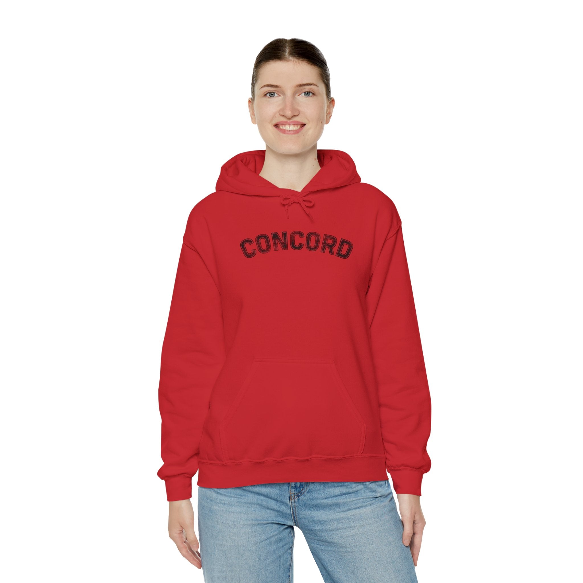 Concord North Carolina NC Curved Font Hoodie