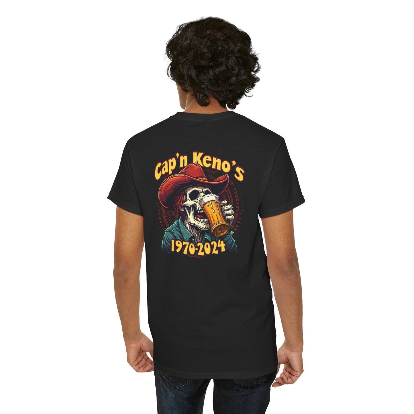 Cap'n Kenos Vintage Skull Graphic T-Shirt