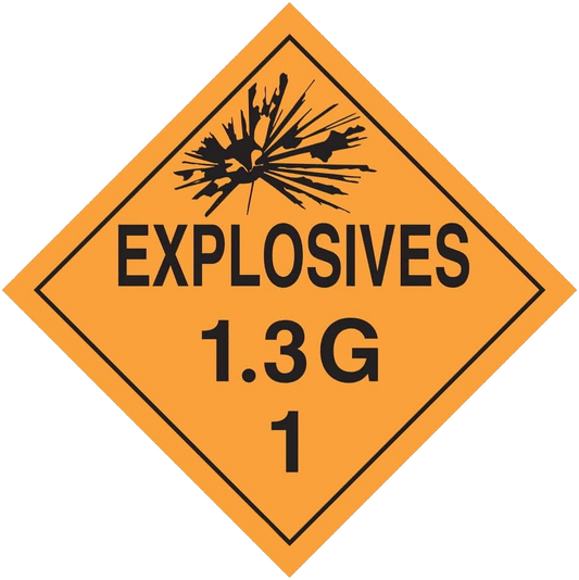 1.3G Explosives 5" Safety Decal Sticker