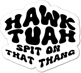 HAWK TUAH SPIT ON THAT THANG funny 3" trending meme sticker, Perfect for planners, tumblers, cell phones, laptops, toolboxes, scrapbooks, Hawk Tuah Tush sticker, NOT a vehicle decal!!!!