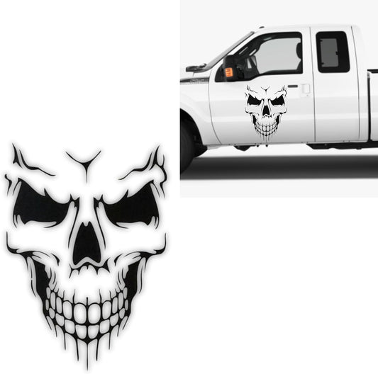 Skull Face Halloween Black Vinyl Decal Sticker for Car Truck SUV