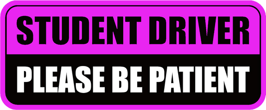 Please be patient student driver 8" bumper sticker