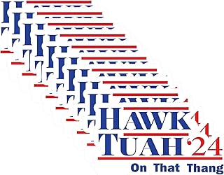 (10 Pack) Hawk Tuah Stickers – Funny "Spit On That Thang" Decals for Cars, Trucks, Laptops & More