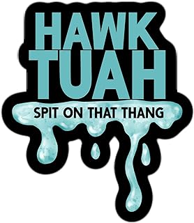 HAWK TUAH SPIT ON THAT THANG funny 3" trending meme sticker, Perfect for planners, tumblers, cell phones, laptops, toolboxes, scrapbooks, Hawk Tuah Tush sticker