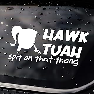 Aolamegs 2 Pcs Hawk Tuah Spit on That Thing Meme Decals, Funny Bumper Stickers, Hilarious Decal for Cars, Bumpers, Laptops, Water Bottles