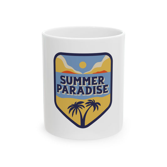 Summer Paradise Vintage Beach Retro Graphic Novelty Ceramic Coffee Mug