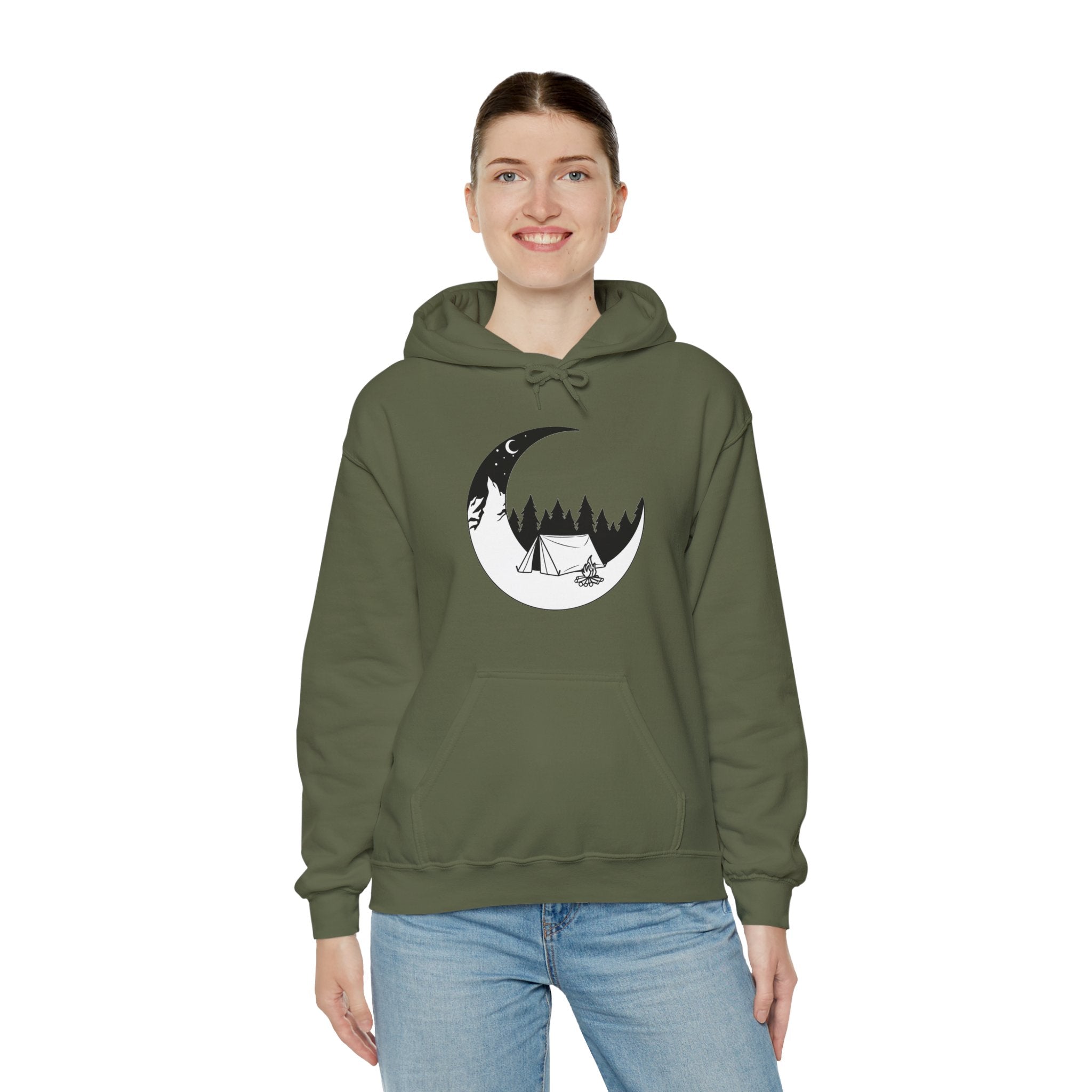 Outdoor Camping Moon Unisex Hoodie