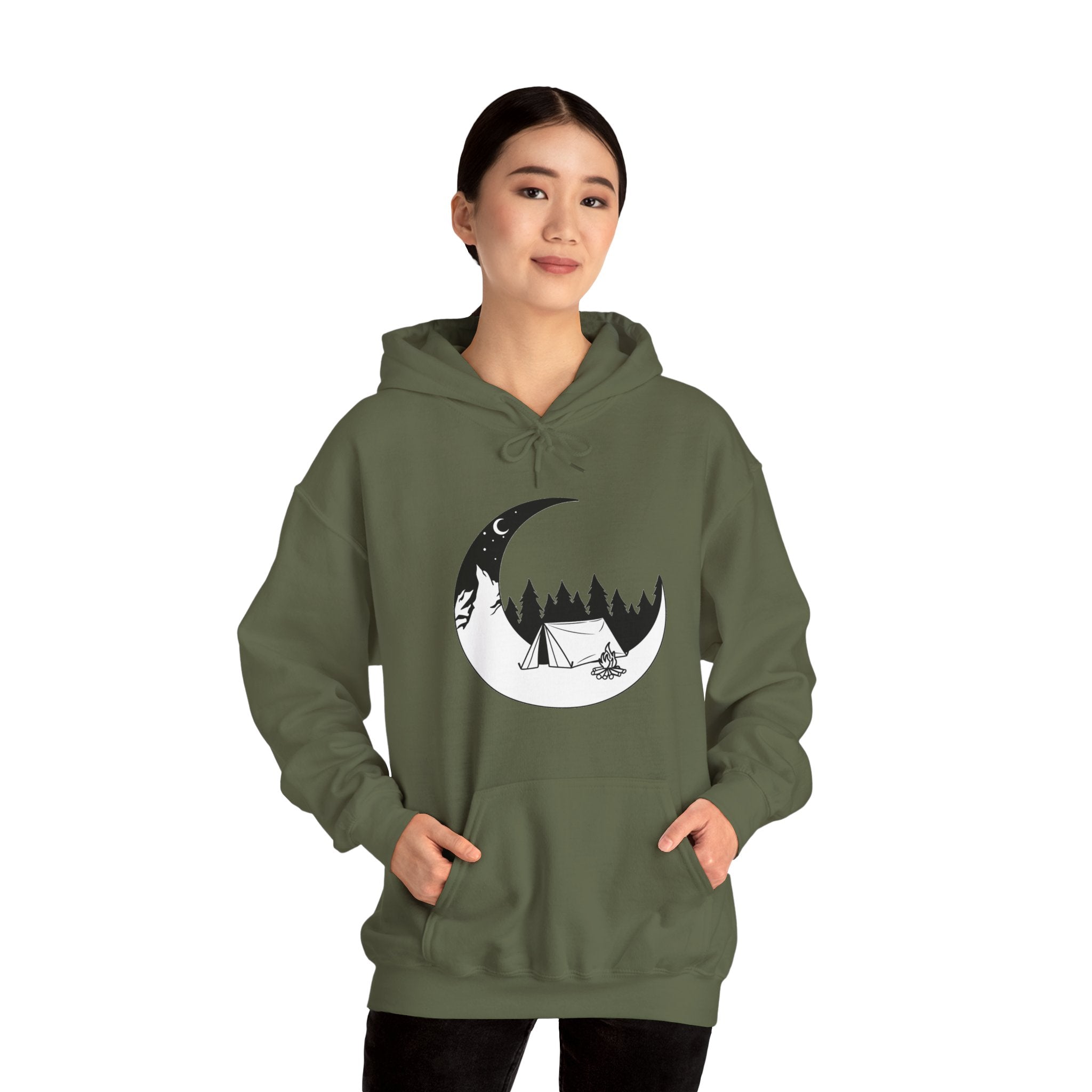 Outdoor Camping Moon Unisex Hoodie