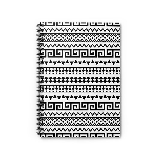 Egyptian Textile Style Spiral Journal Notebook