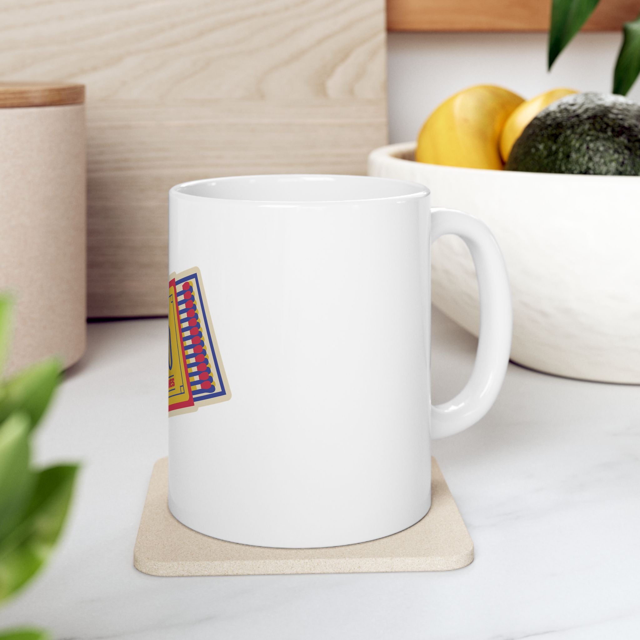 Vintage Matches Graphic Novelty Ceramic Coffee Mug