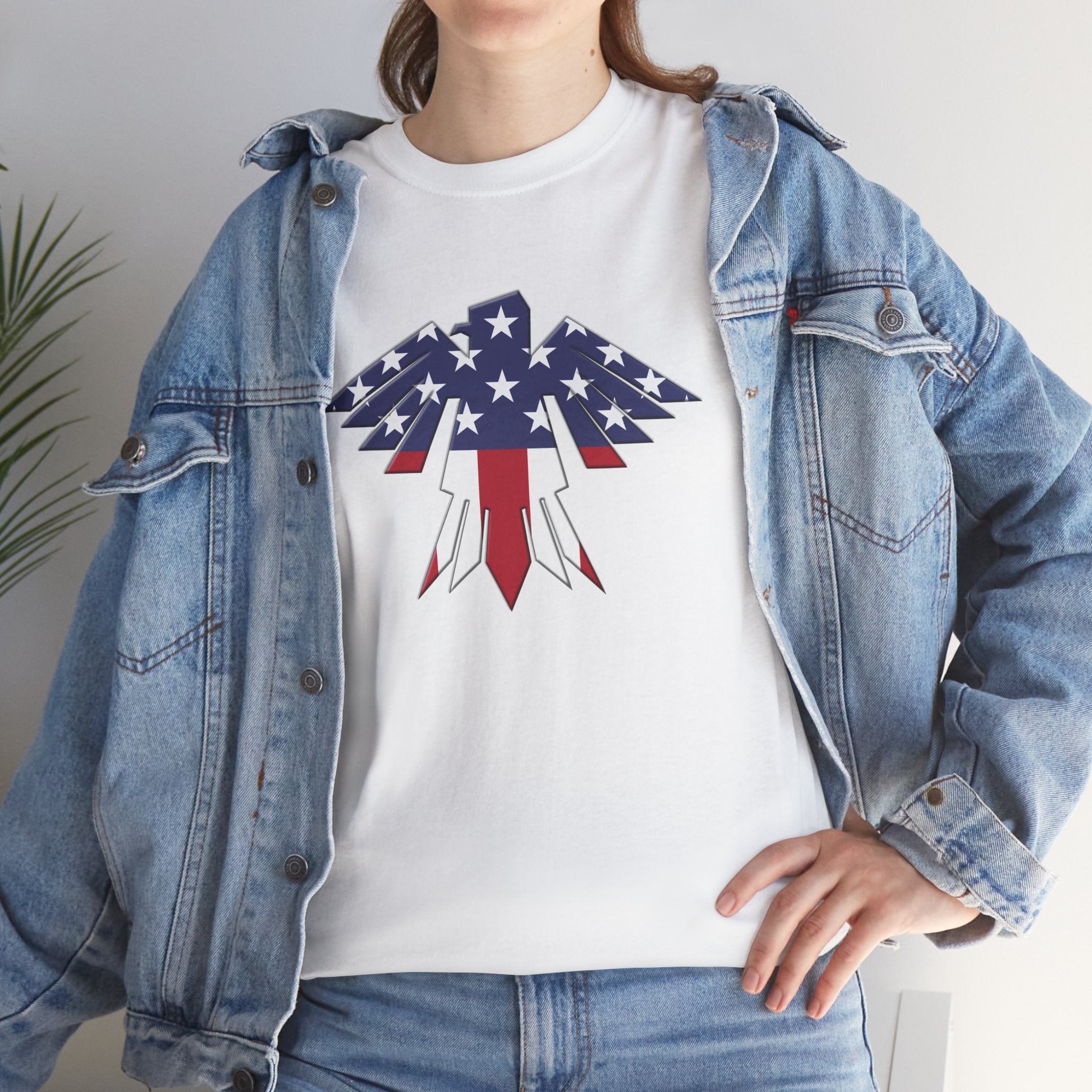 Patriotic Eagle USA Flag Unisex Heavy Cotton Tee