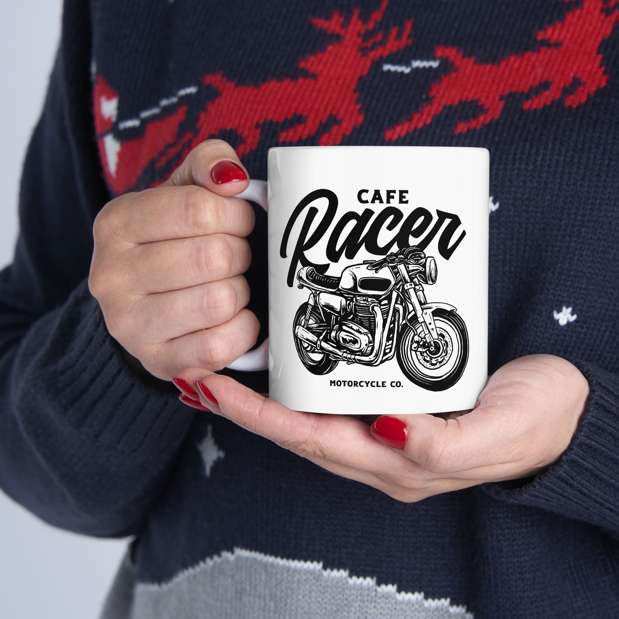 Cafe Racer Motorcycle Vintage Retro Coffee Ceramic Mug