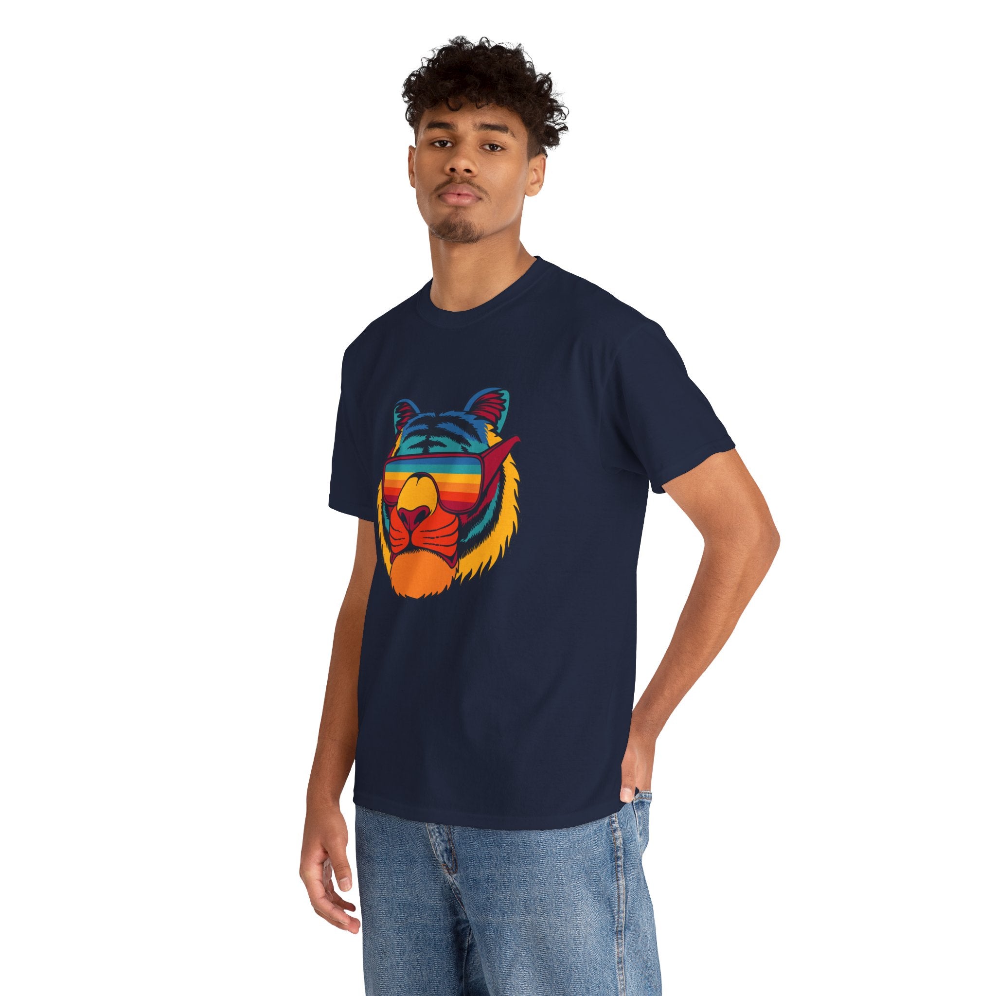 Rainbow Color Tiger Mens Womens Unisex T-Shirt