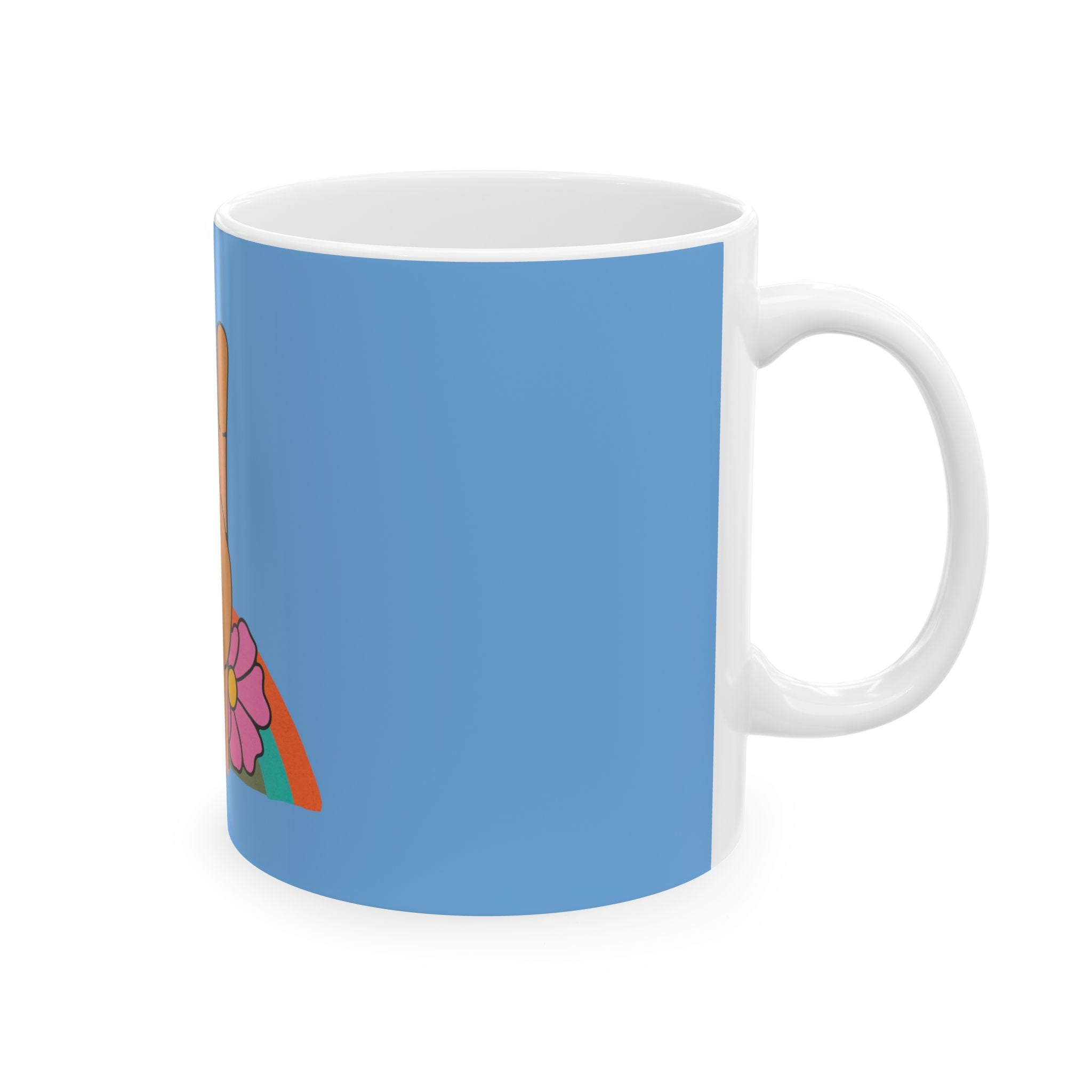 Cute Retro Peace Sign Hippie Ceramic Coffee Mug