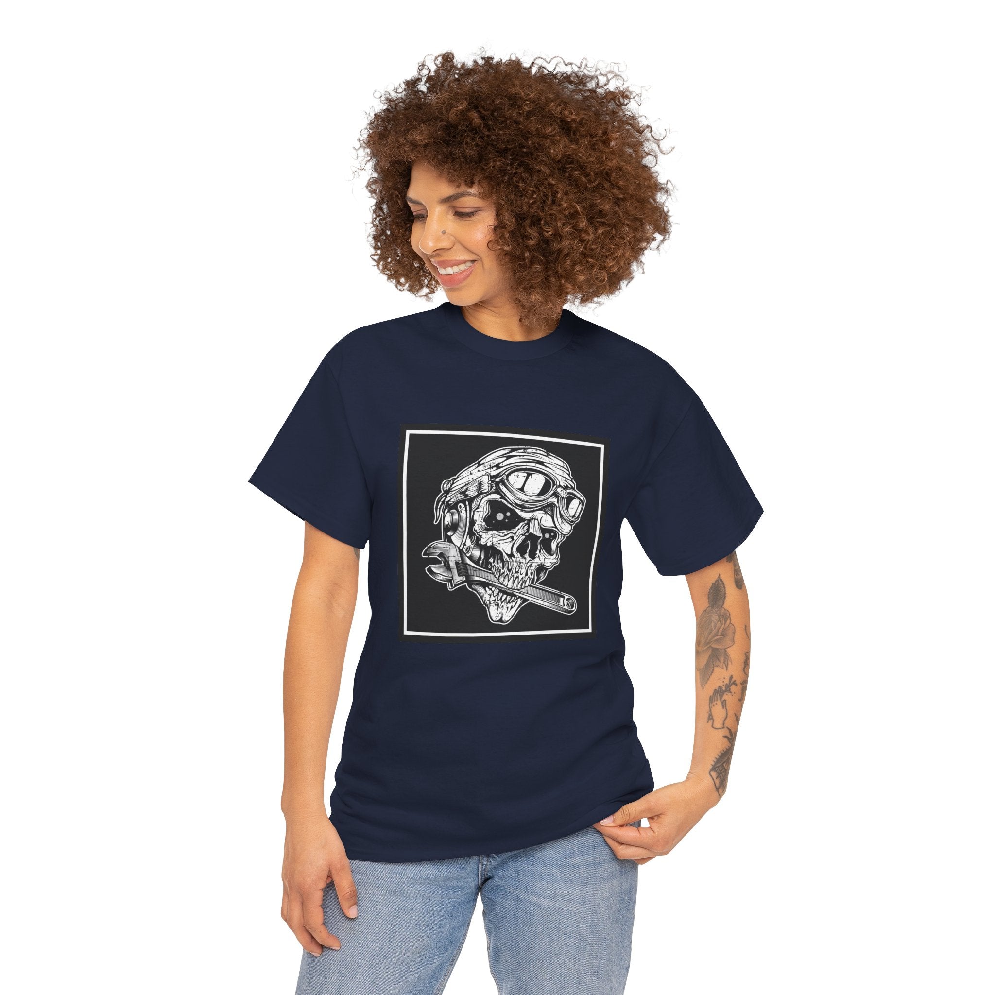 Skull Mechanic Wrench Tool Unisex T-Shirt