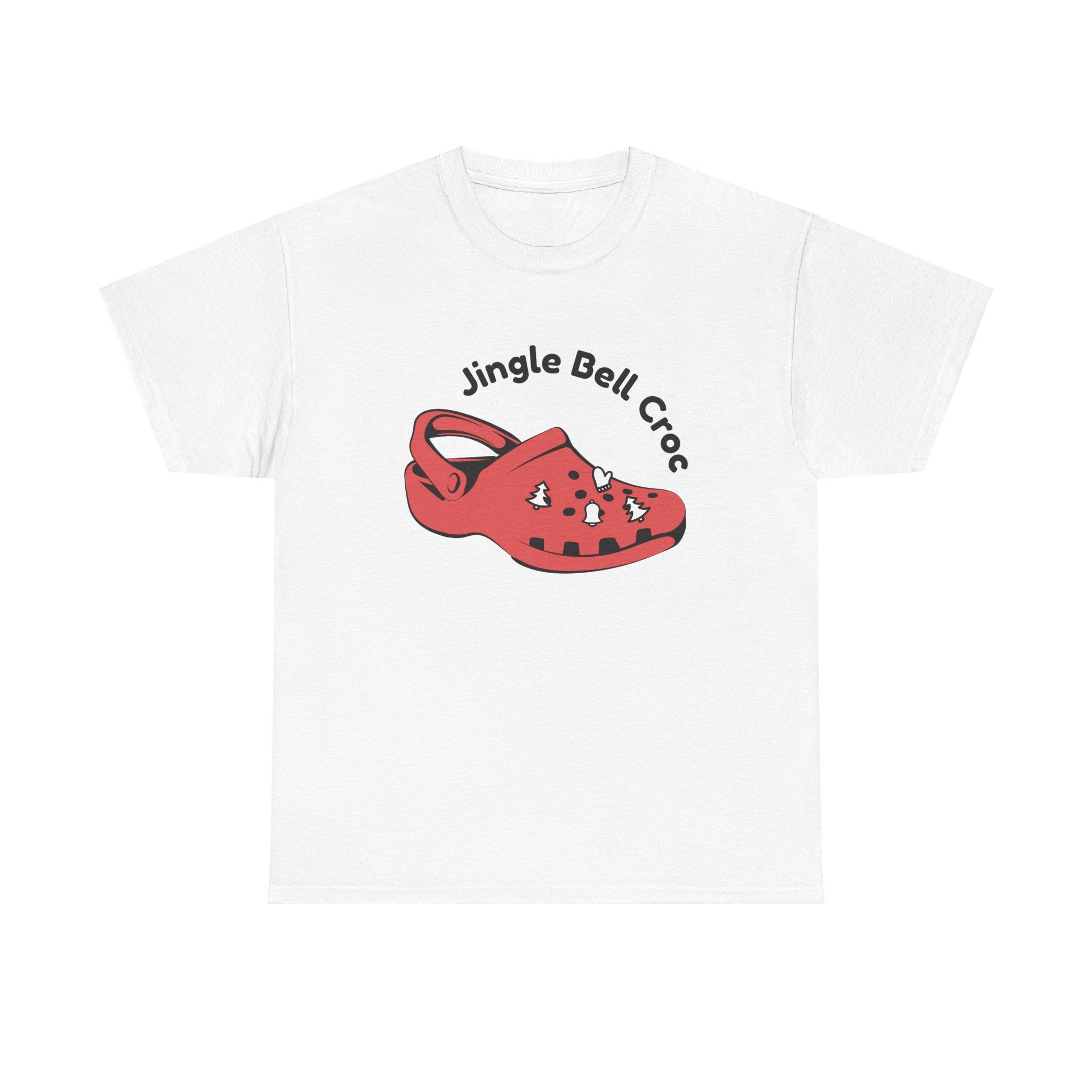 Funny Christmas Holiday Jingle Bell Croc Unisex Tee T-Shirt